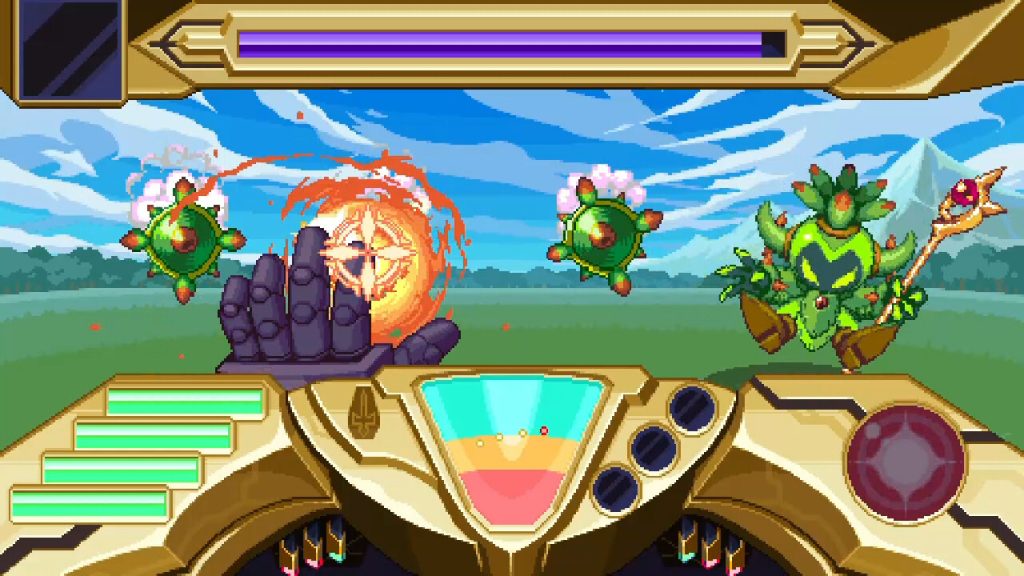 "Divine Dynamo Flamefrit" is a 2D action game inspired by classic games and anime.