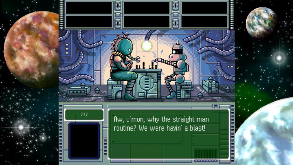 Omega 6 The Triangle Stars is a 16-bit adventure with card battles and RPG elements